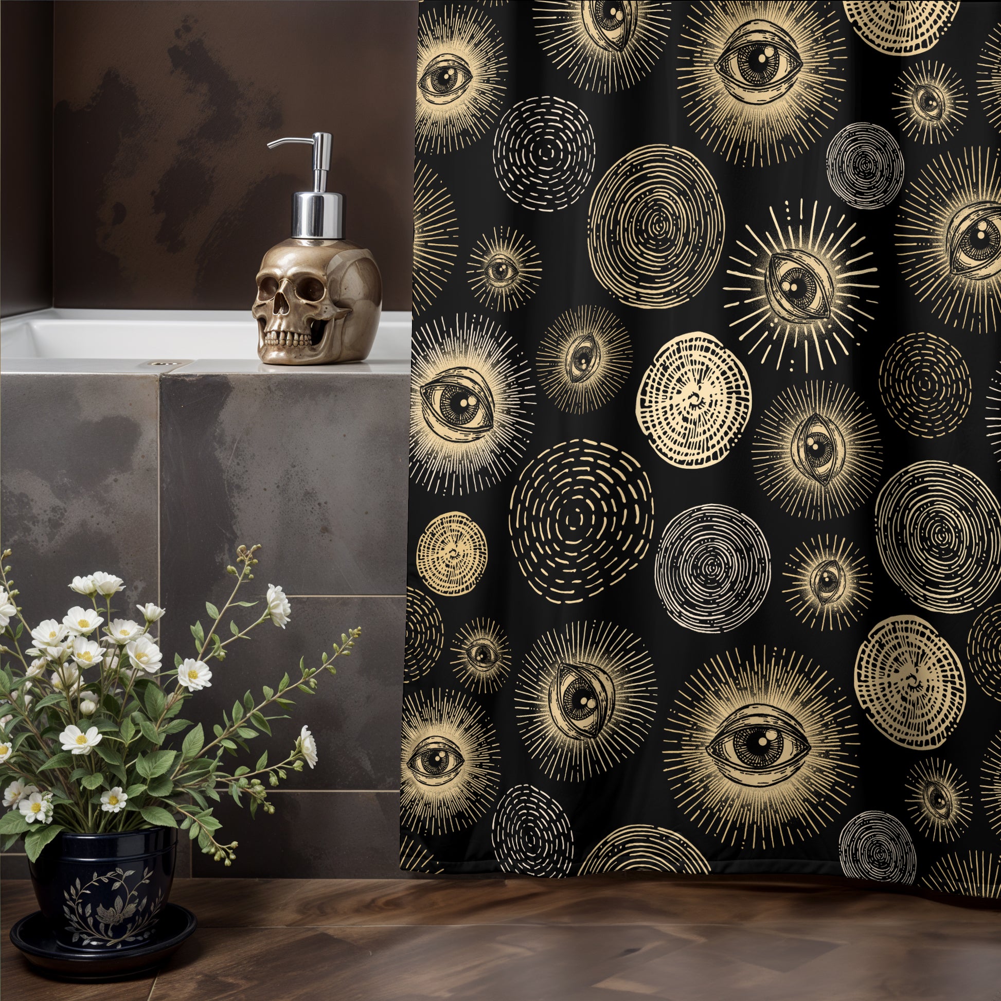 Esoteric Sun Shower Curtain - Red Finch Creations
