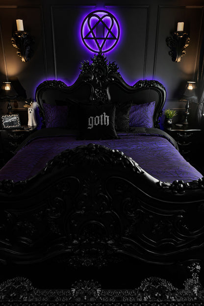 Purple Thorn 3-Piece Bedding Set