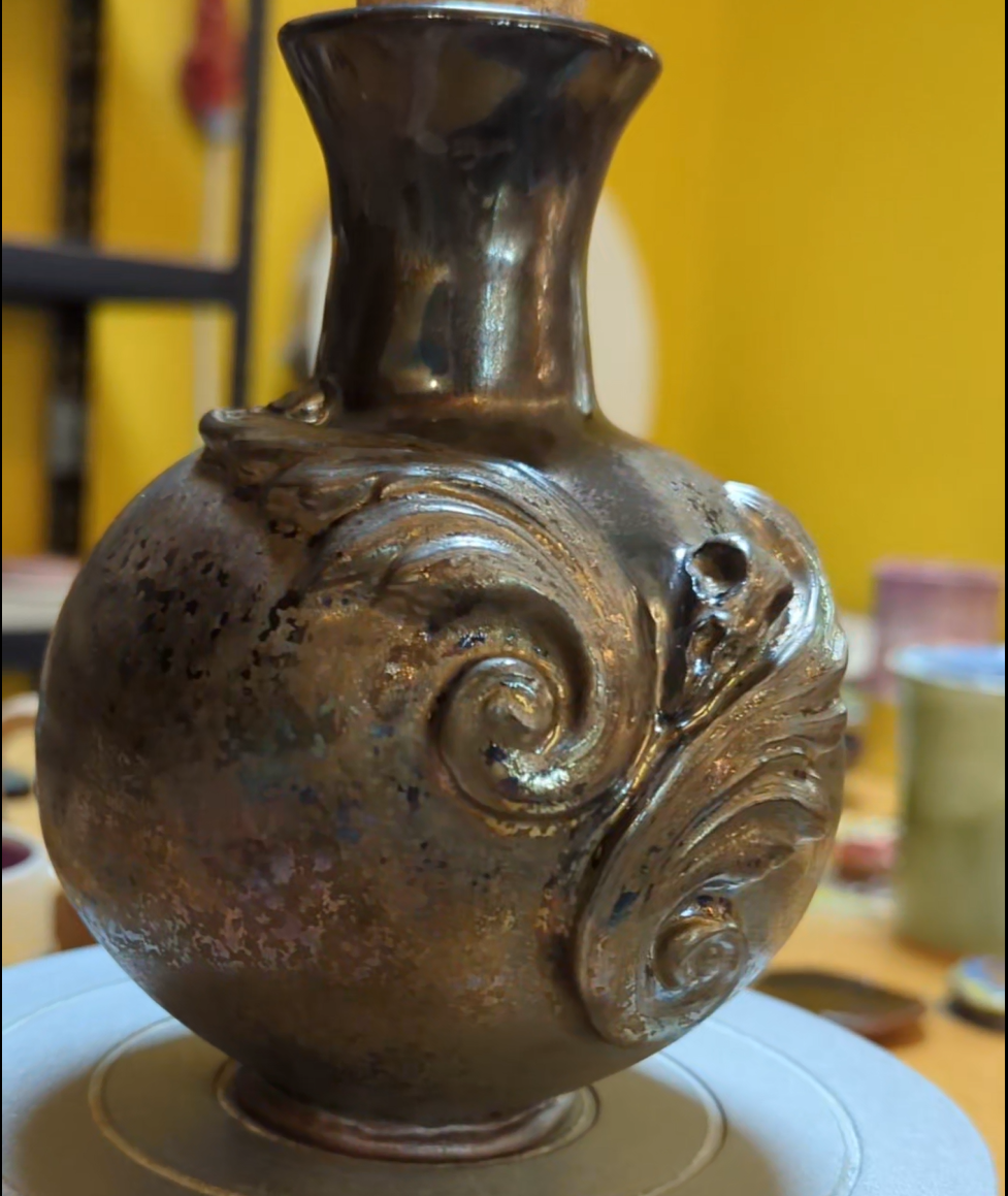 Baroque Bird Skull Vase
