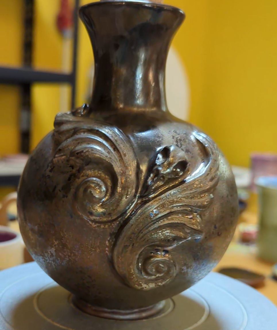 Baroque Bird Skull Vase