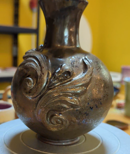 Baroque Bird Skull Vase