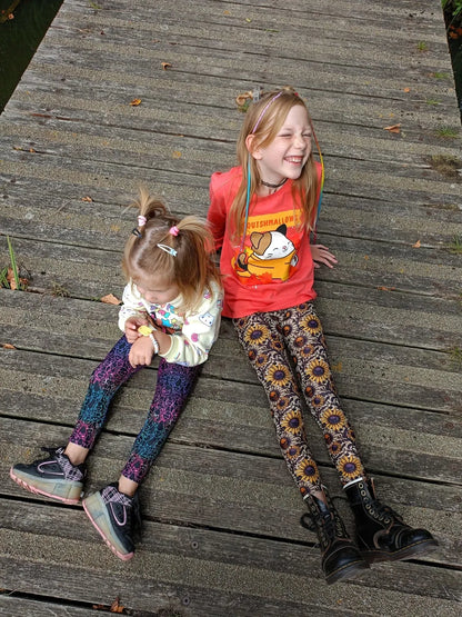 Sunflower Skull Youth Leggings