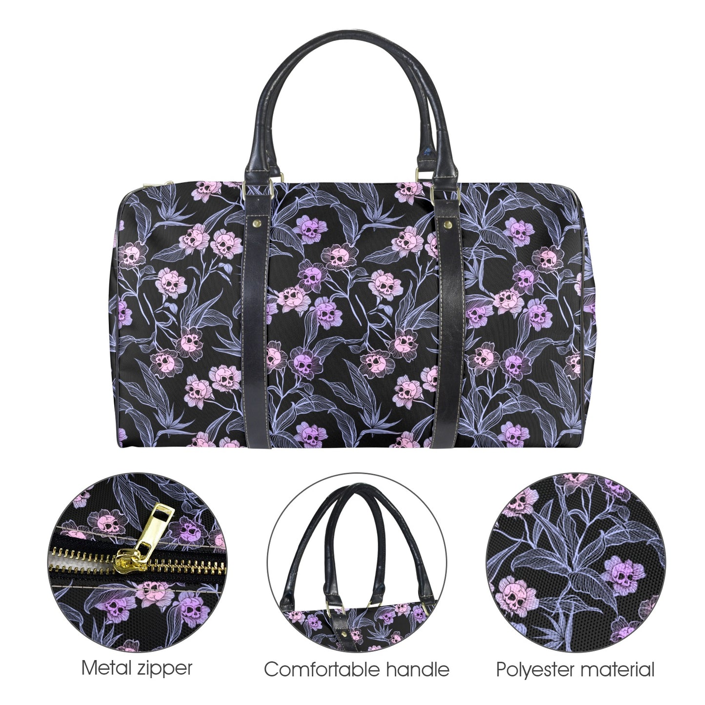 Pastel Goth Large Capacity Travel Bag - Pink