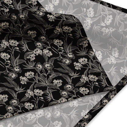 Gothic Floral Skull Bandana - Red Finch Creations