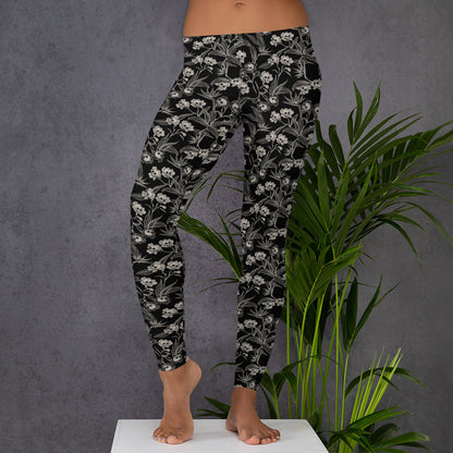 Gothic Floral Leggings - Red Finch Creations