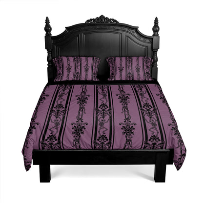 Dark Gothic Dancing Skeleton 3 Piece Bedding Set