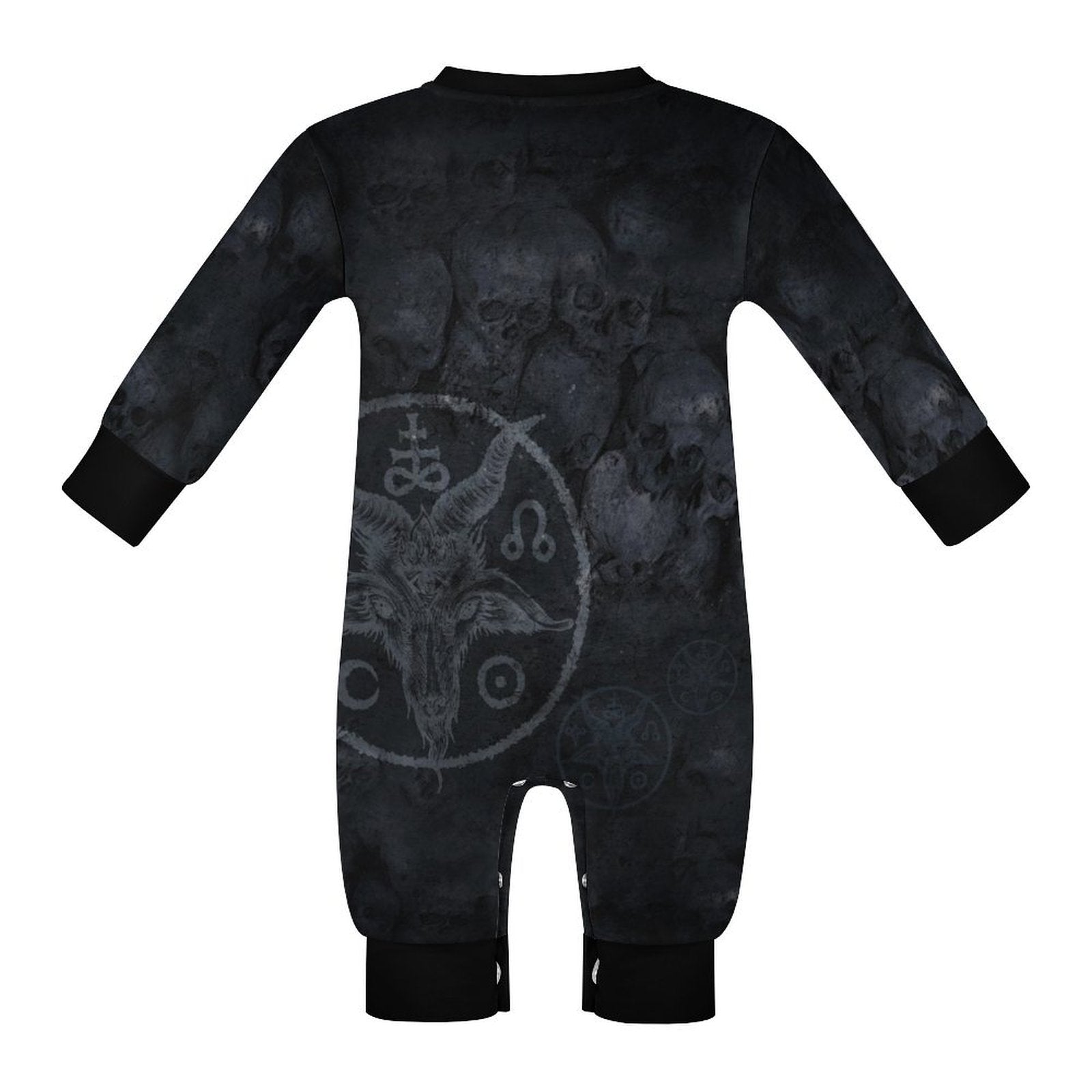 Occult Baphomet Long Sleeve Baby Romper - Red Finch Creations