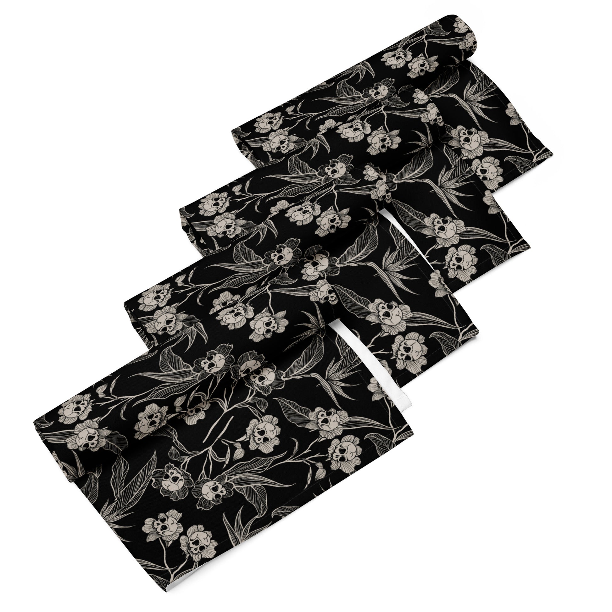 Gothic Floral Cloth Napkins - 4pc - Red Finch Creations