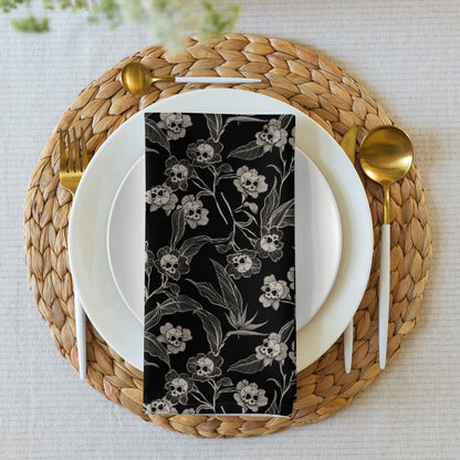 Gothic Floral Cloth Napkins - 4pc - Red Finch Creations