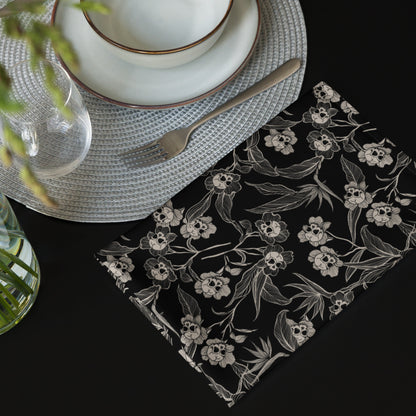 Gothic Floral Cloth Napkins - 4pc - Red Finch Creations