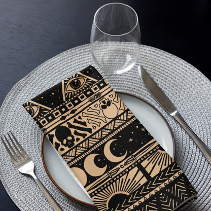 Witchy Boho Striped Cloth Napkins - Red Finch Creations