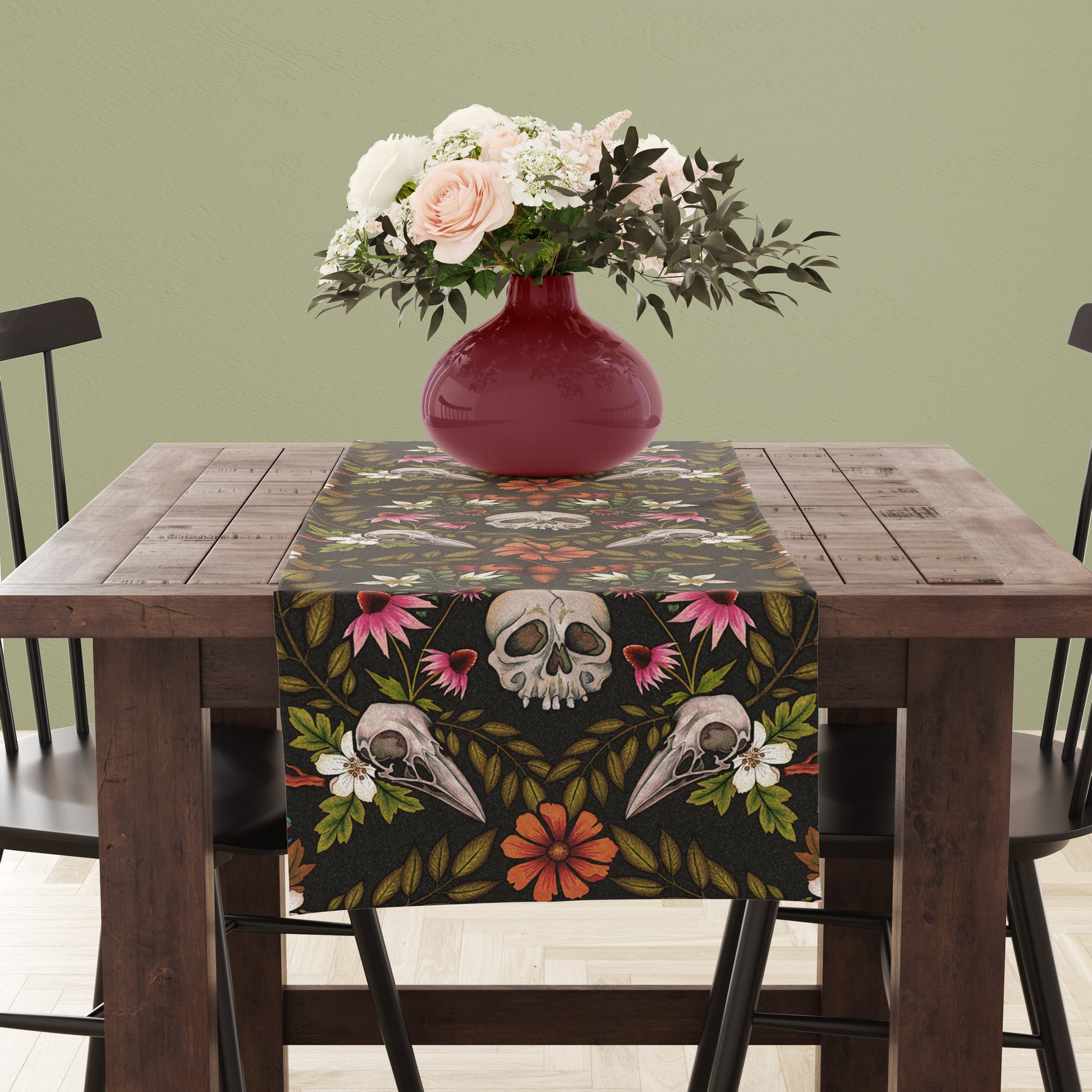 The Dark Enchanted Forest Table Runner (Cotton, Poly) - Red Finch Creations