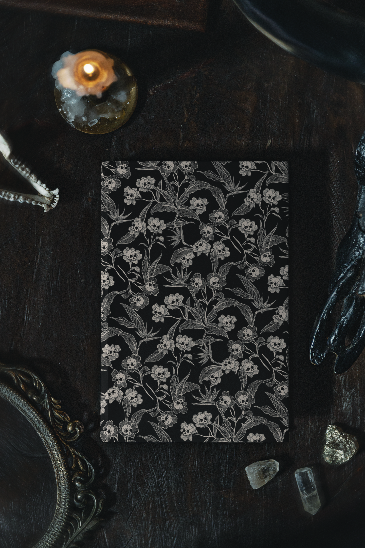 Gothic Floral Hardcover Journal - Red Finch Creations