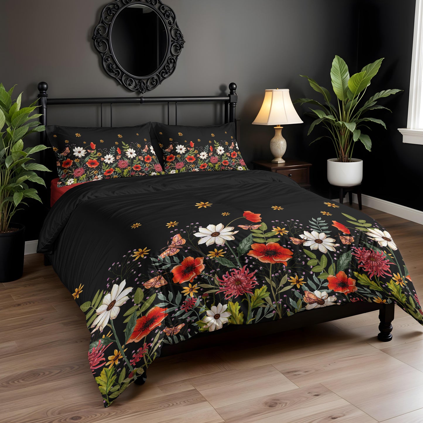 Moody Floral 3-Piece Bedding Set