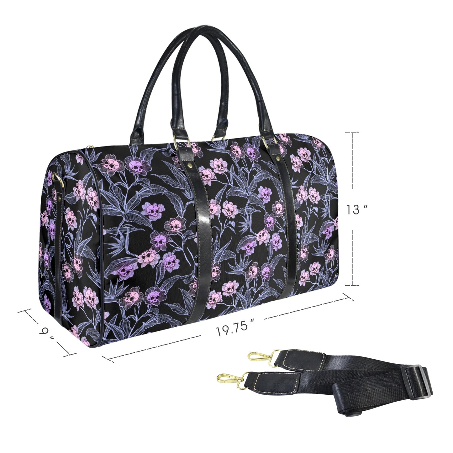 Pastel Goth Large Capacity Travel Bag - Pink