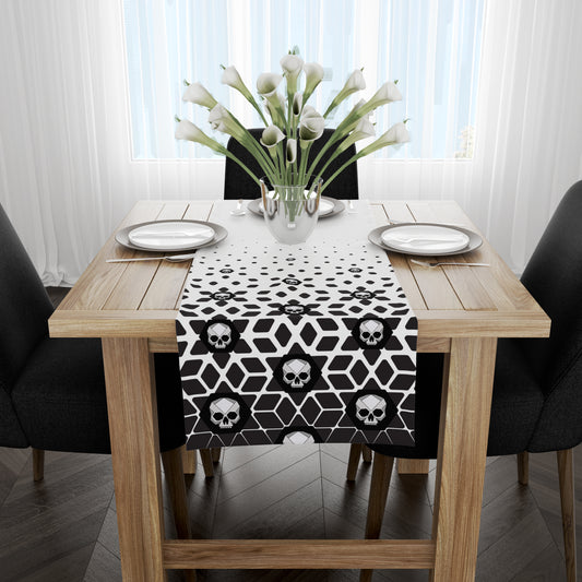 Ombre Geometric Skull Table Runner - Red Finch Creations