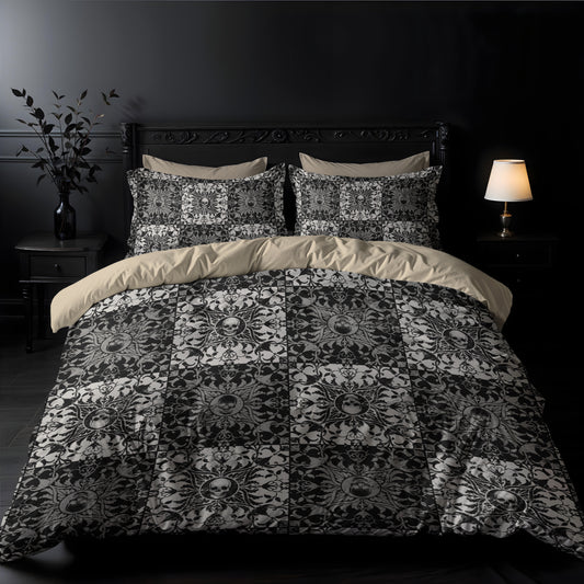 Gothic Checkered Microfiber Duvet Cover - Red Finch Creations