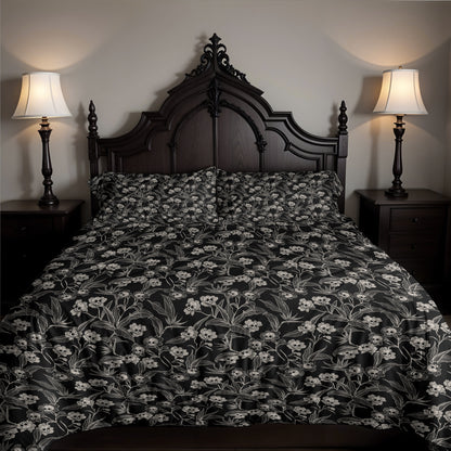 Gothic Floral 3-Piece Bedding Set