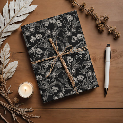 Gothic Floral Hardcover Journal - Red Finch Creations