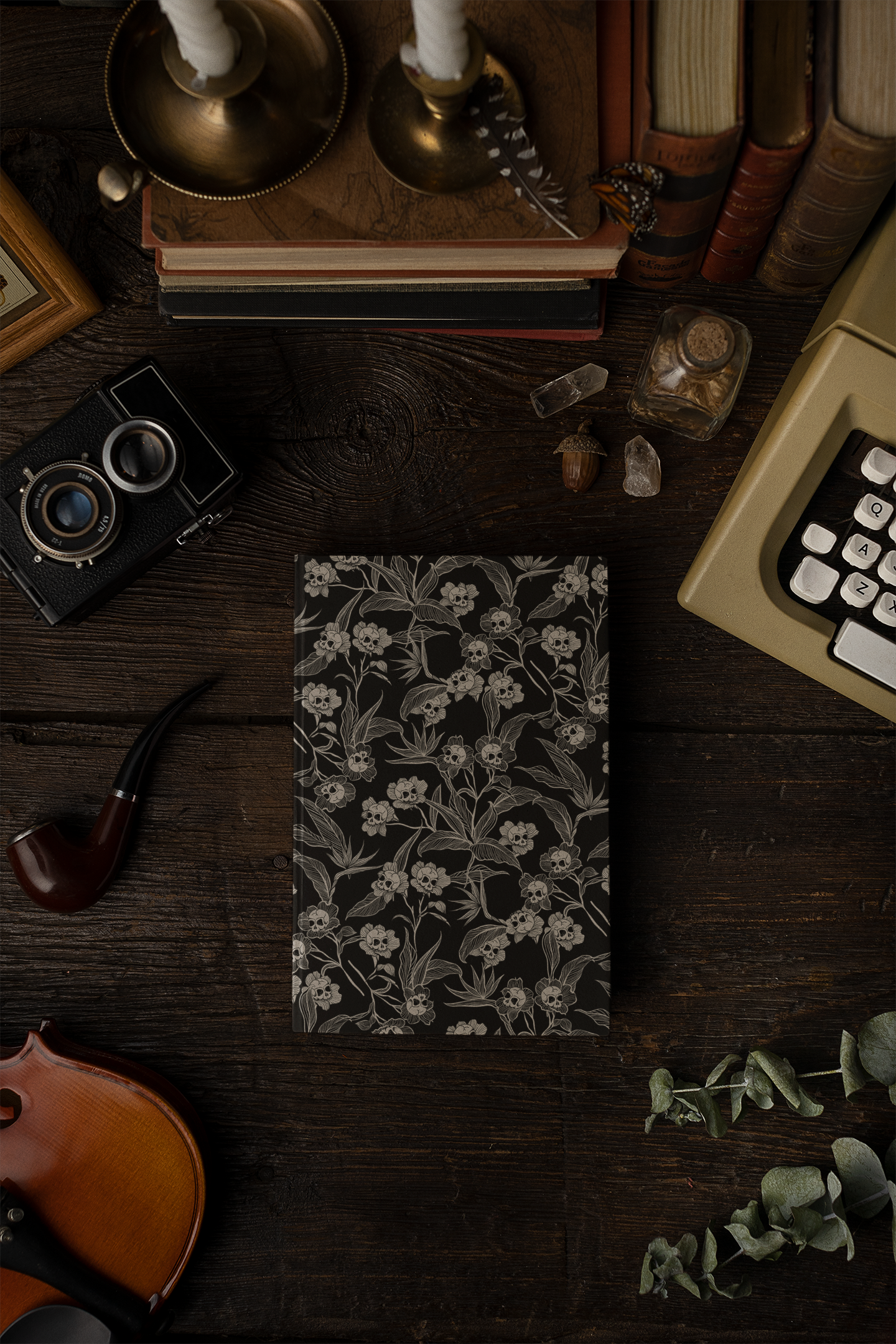 Gothic Floral Hardcover Journal - Red Finch Creations