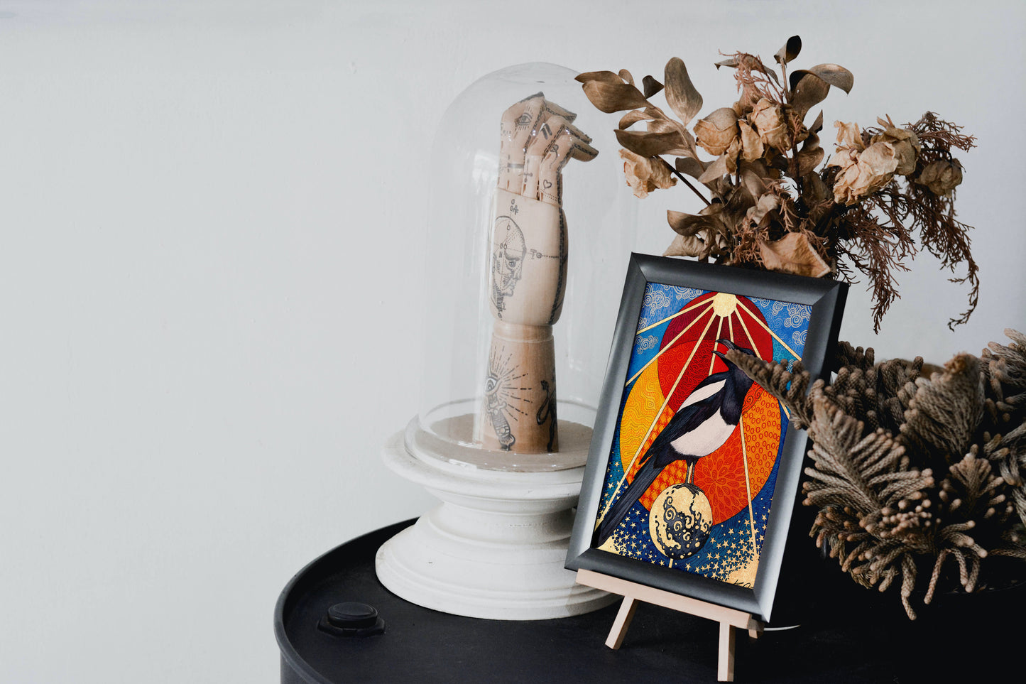 Celestial Magpie - Matte Finish Fine Art Print - Red Finch Creations