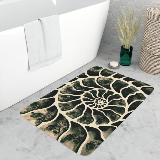 Macabre Ammonite Skull Bath Mat - Red Finch Creations
