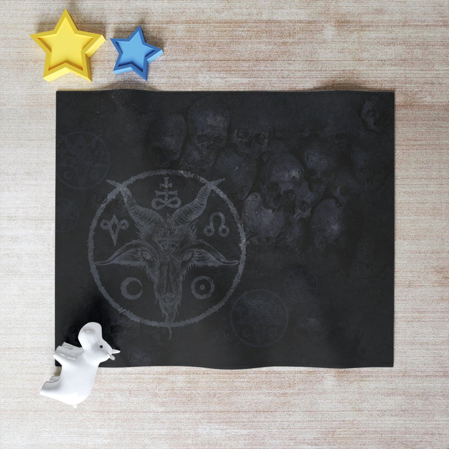 Occult Baphomet Baby Swaddle Blanket - Red Finch Creations