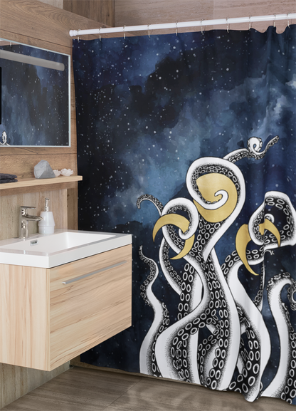 Celestial Sea Witch Shower Curtain - Red Finch Creations