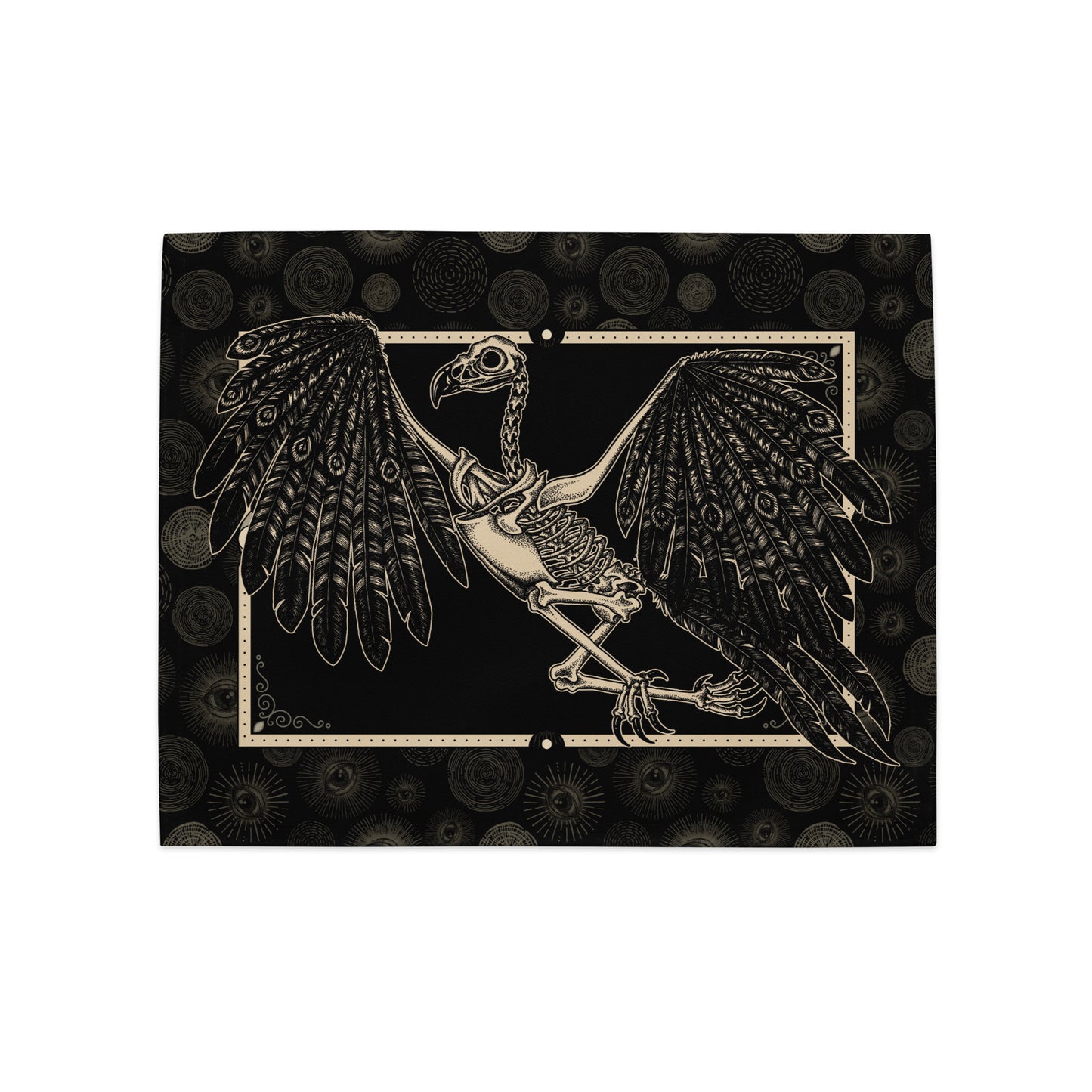 Vulture Skeleton Placemat Set - 4 Pieces - Red Finch Creations