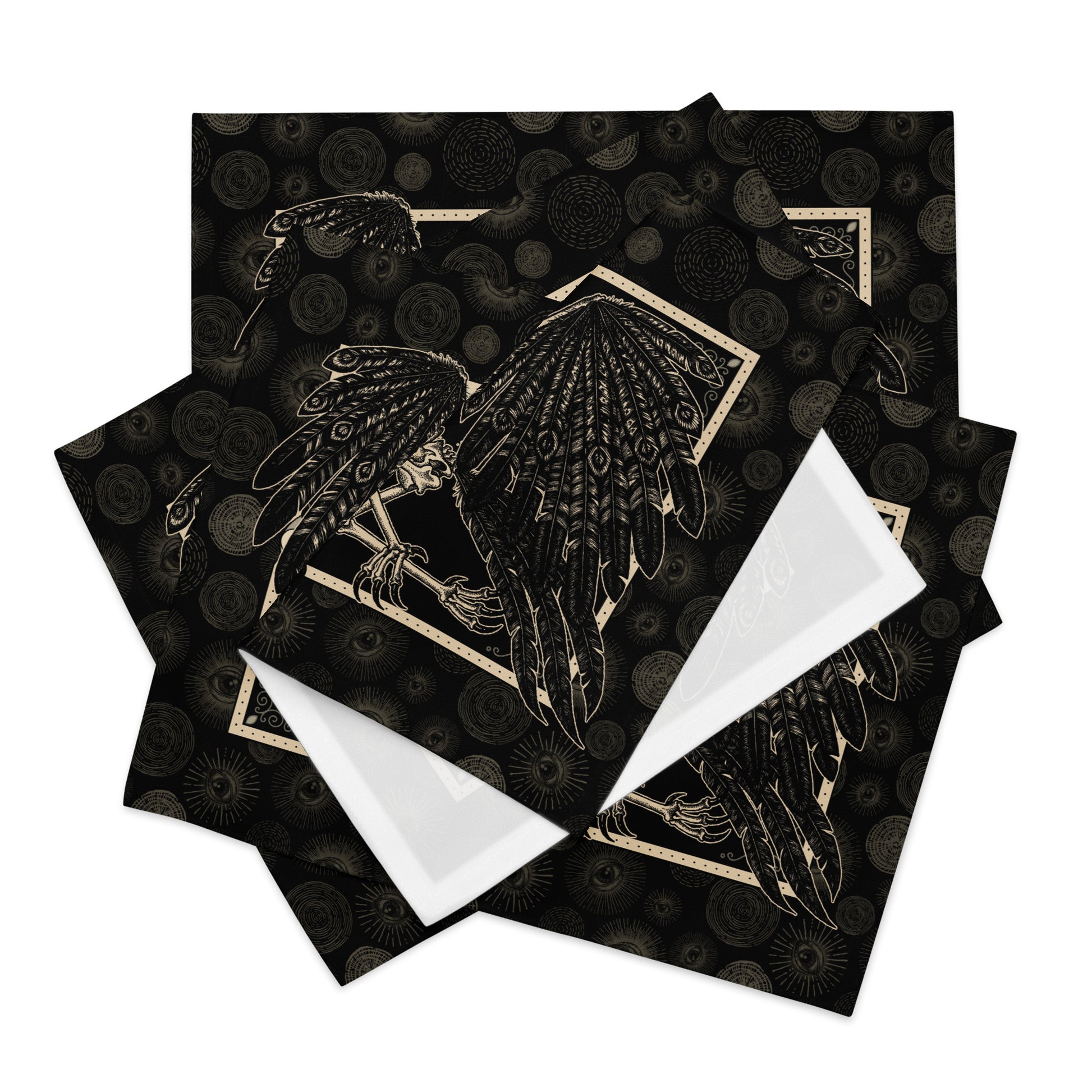 Vulture Skeleton Placemat Set - 4 Pieces - Red Finch Creations