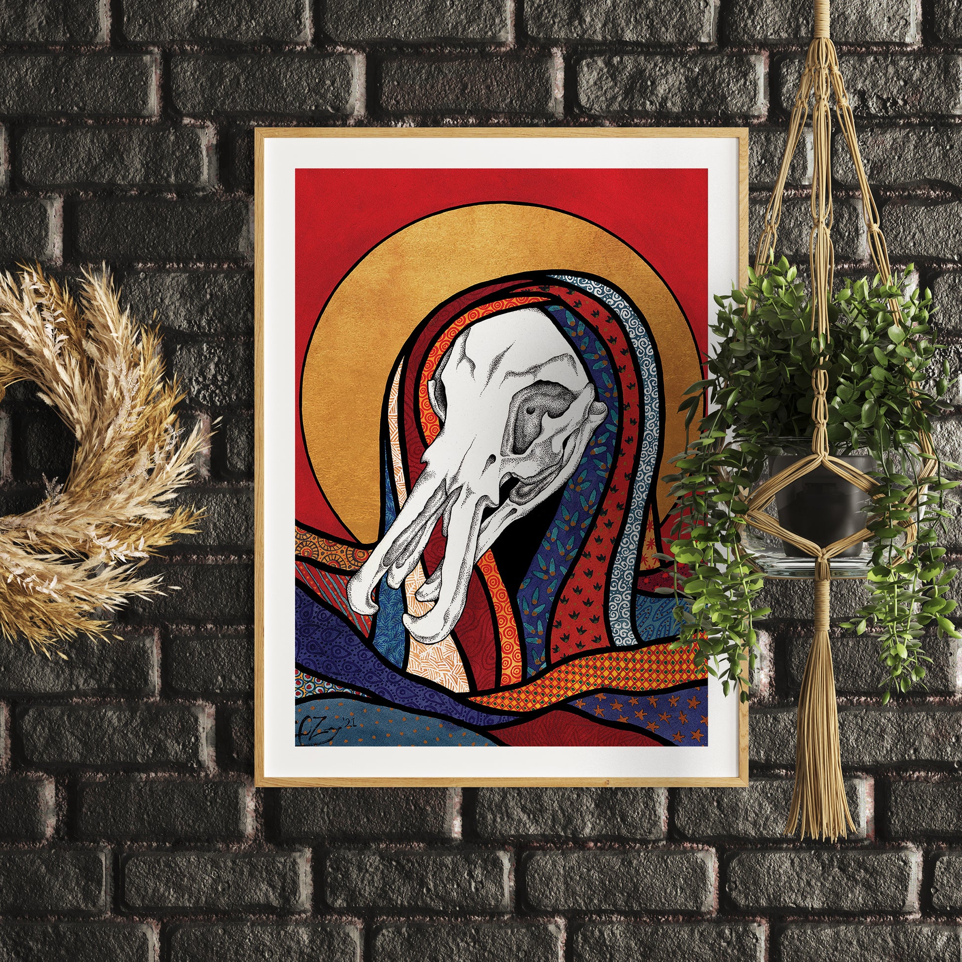 Dead Saints: Platypus Skull- Fine Art Matte Print - Red Finch Creations