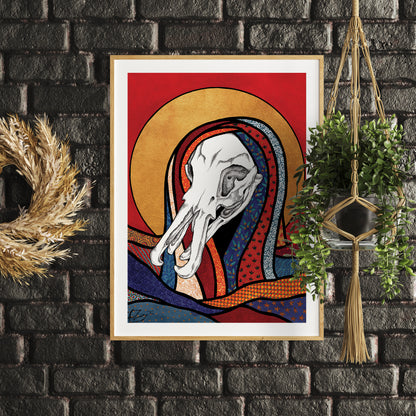 Dead Saints: Platypus Skull- Fine Art Matte Print - Red Finch Creations