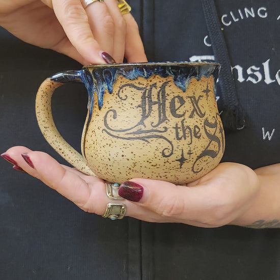 custom ceramic lettering mug by corax ceramic