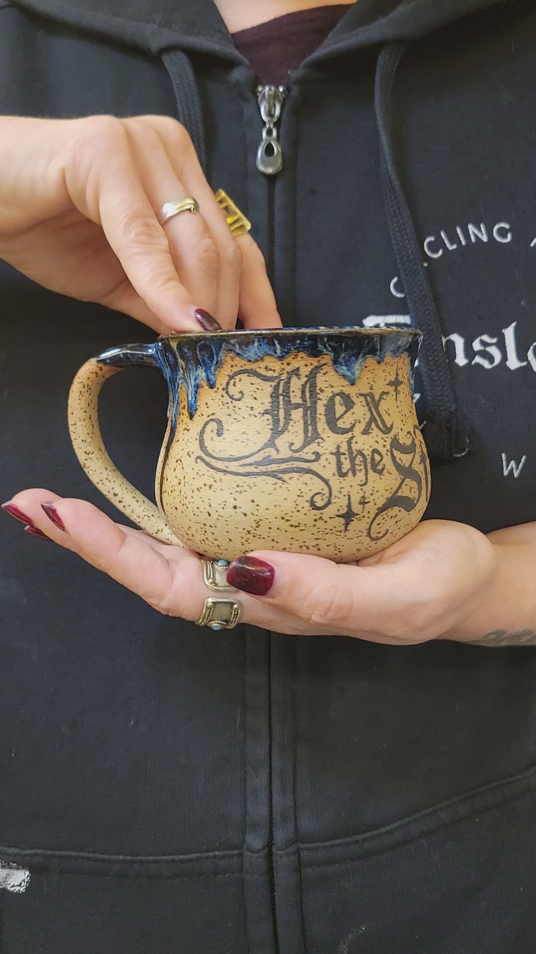 custom ceramic lettering mug by corax ceramic