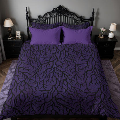 Purple Thorn 3-Piece Bedding Set - Red Finch Creations