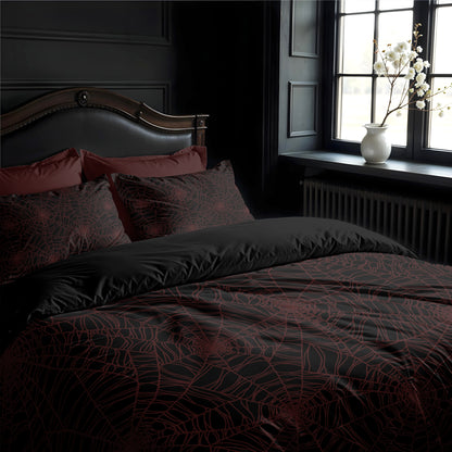 Red Spider Web 3-Piece Bedding Set