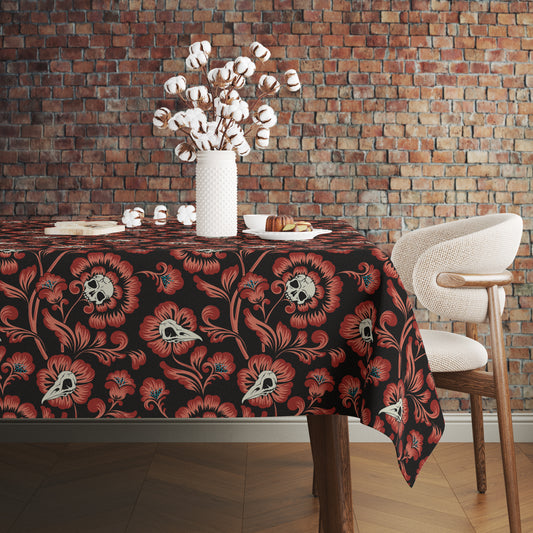 Gothic Victorian Tablecloth - Red - Red Finch Creations