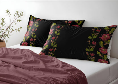Chrysanthemum Moth Microfiber Pillowcase - Red Finch Creations