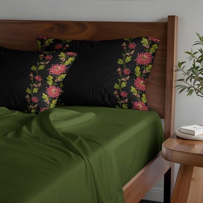 Chrysanthemum Moth Microfiber Pillowcase - Red Finch Creations