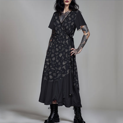 Witchy Spells & Potions Wrap Dress