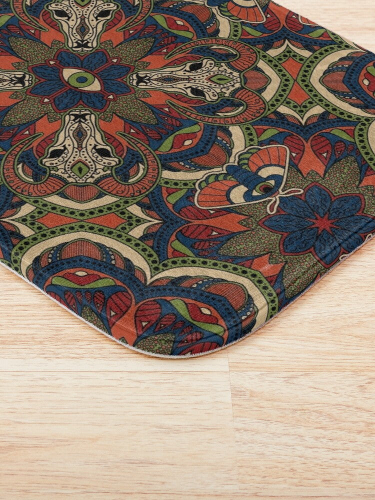 Occult Mandala Bath Mat - Red Finch Creations